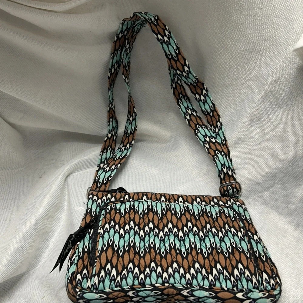 Vera Bradley Women's Purse cross Body Hipster Sierra Stream Excellent Shape